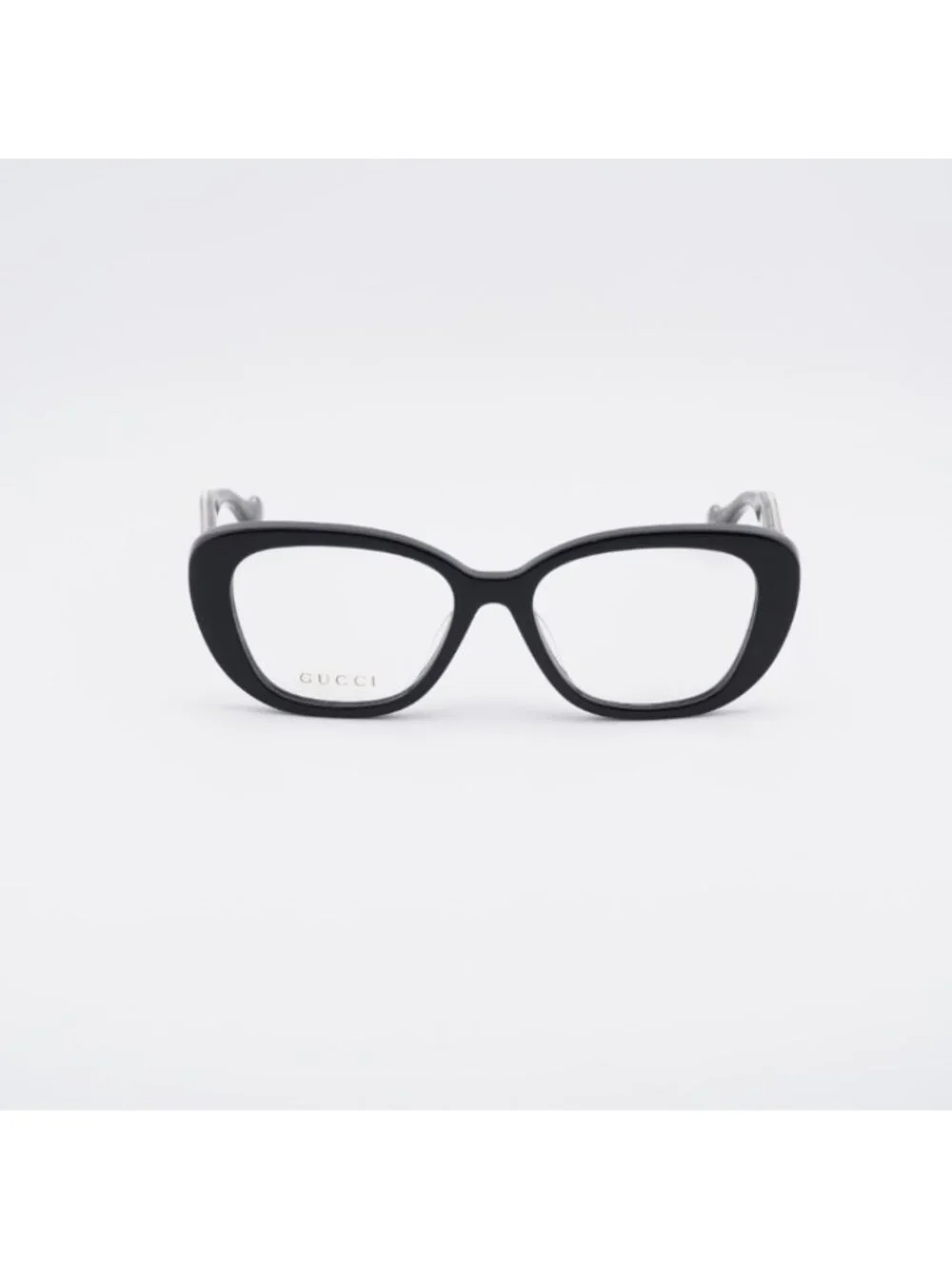 Gucci GG1559OK 001 Eyeglasses Shiny Black 54mm Cat Eye Frame